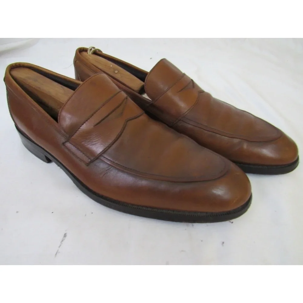BANANA REPUBLIC Italian Leather Ortholite Slip‎ on Loafer Shoes Tan Size 9M